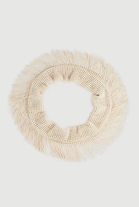 Womens Fringed Infinity Scarf,