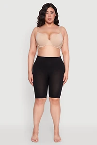 Womens Plus Size Padded Push Up Plunge Bra, Beige, Size 42DD