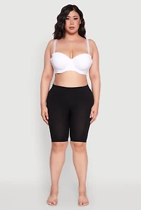 Womens Plus Size Laser Cut Seamless Balconette Bra | Convertible to Strapless, White, Size 42DD