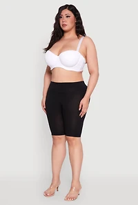 Womens Plus Size Laser Cut Seamless Balconette Bra | Convertible to Strapless, White, Size 42DD