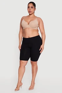 Plus Laser Cut Seamless Plunge Bra