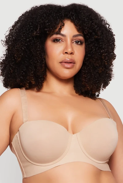 Plus Laser Cut Convertible Balconette Bra