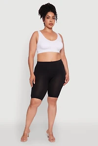 Womens Plus Size Seamless Sports Bra with Removable Padding, White, Size 2X