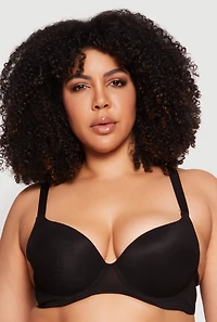 Plus Mesh Plunge Bra