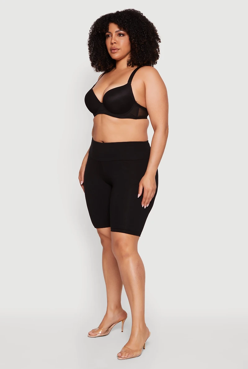 Plus Mesh Plunge Bra