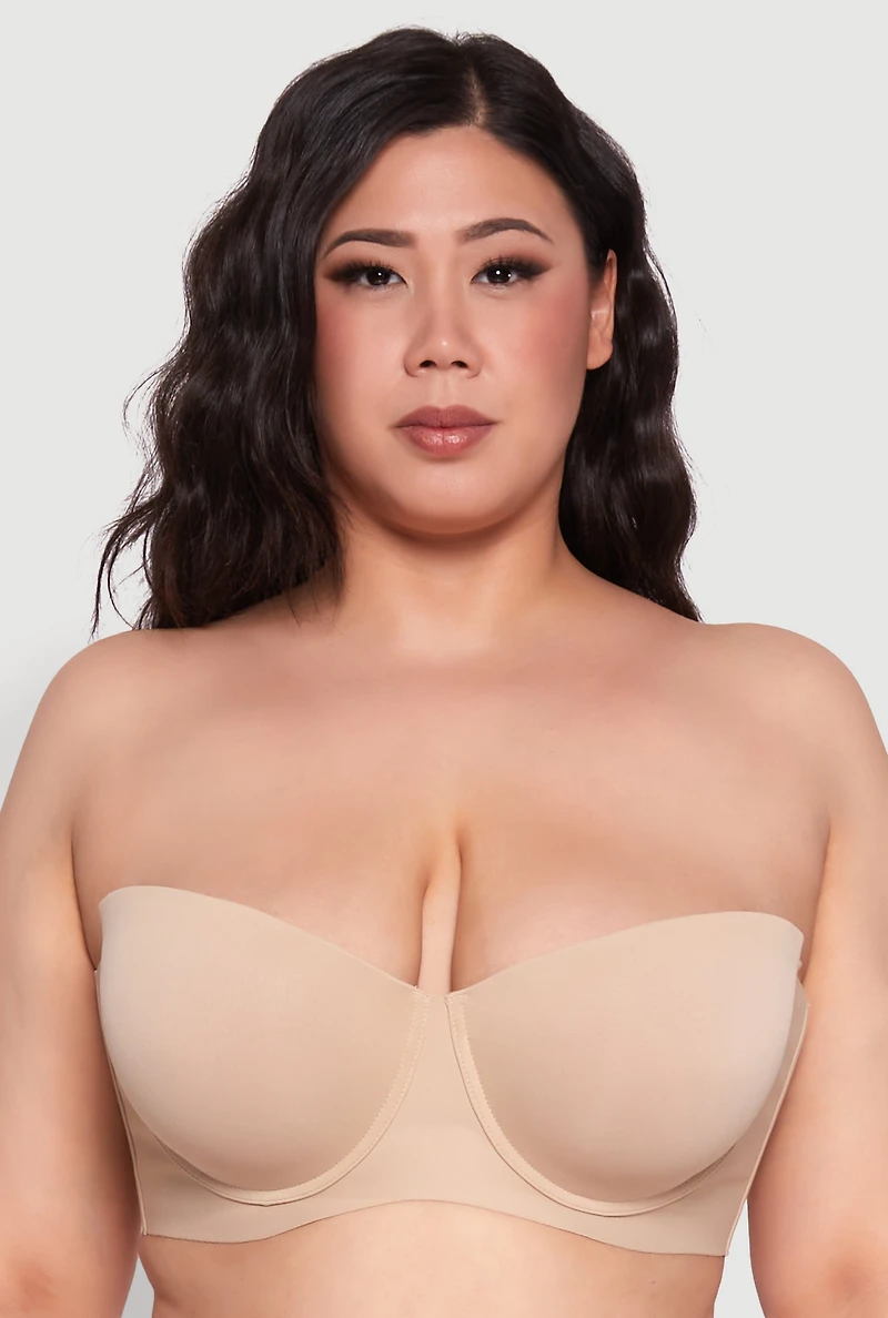 Womens Plus Size Elegant Lingerie Bra for Comfortable Fit, Beige, Size 42DD