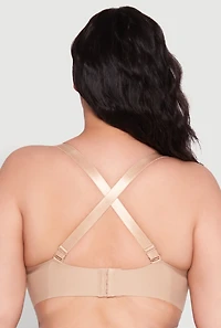 Womens Plus Size Elegant Lingerie Bra for Comfortable Fit, Beige, Size 42DD