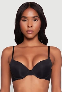 Womens Basic Plunge Bra, Black, Size 36D