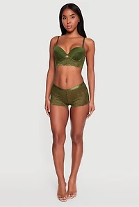 Lace Longline Keyhole Plunge Bra