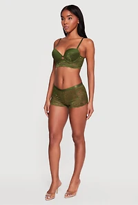 Lace Longline Keyhole Plunge Bra