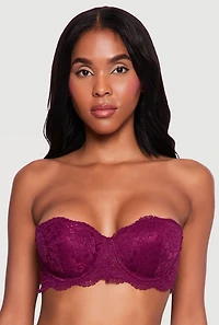 Convertible Scalloped Lace Balconette Bra