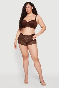 Plus Scalloped Lace Convertible Balconette Bra