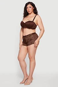 Plus Scalloped Lace Convertible Balconette Bra