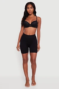 Womens Mesh Solid Plunge Bra with Adjustable Straps, Black,