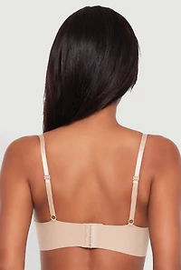 Womens Trendy Seamless Adjustable Strap Padded Push Up Bra, Beige, Size 38B