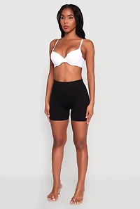 Womens Laser Cut Plunge Bra with Adjustable Straps, White,