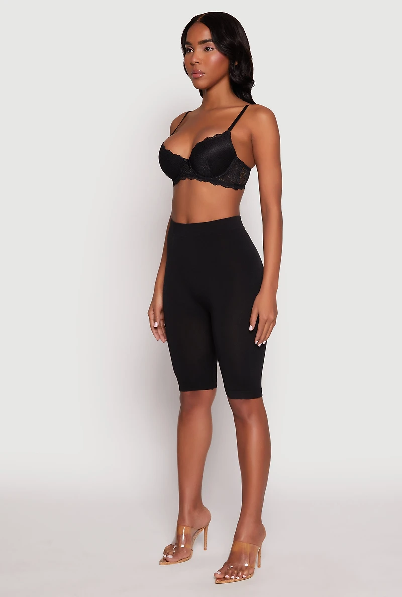 Womens Lace Plunge Bra, Black,