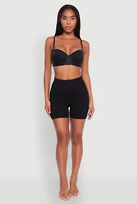 Womens Laser Cut Padded Balconette Bra | Converts to Strapless, Black, Size 36B