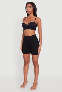 Womens Laser Cut Padded Balconette Bra | Converts to Strapless, Black, Size 34D