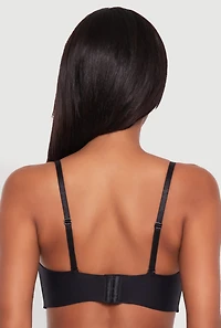 Womens Laser Cut Padded Balconette Bra | Converts to Strapless, Black, Size 36B