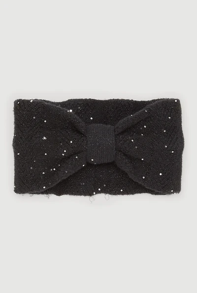 Lurex Sequin Knot Front Head Wrap