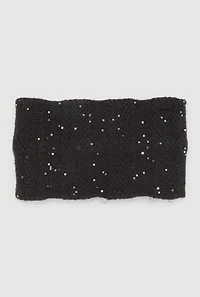 Lurex Sequin Knot Front Head Wrap