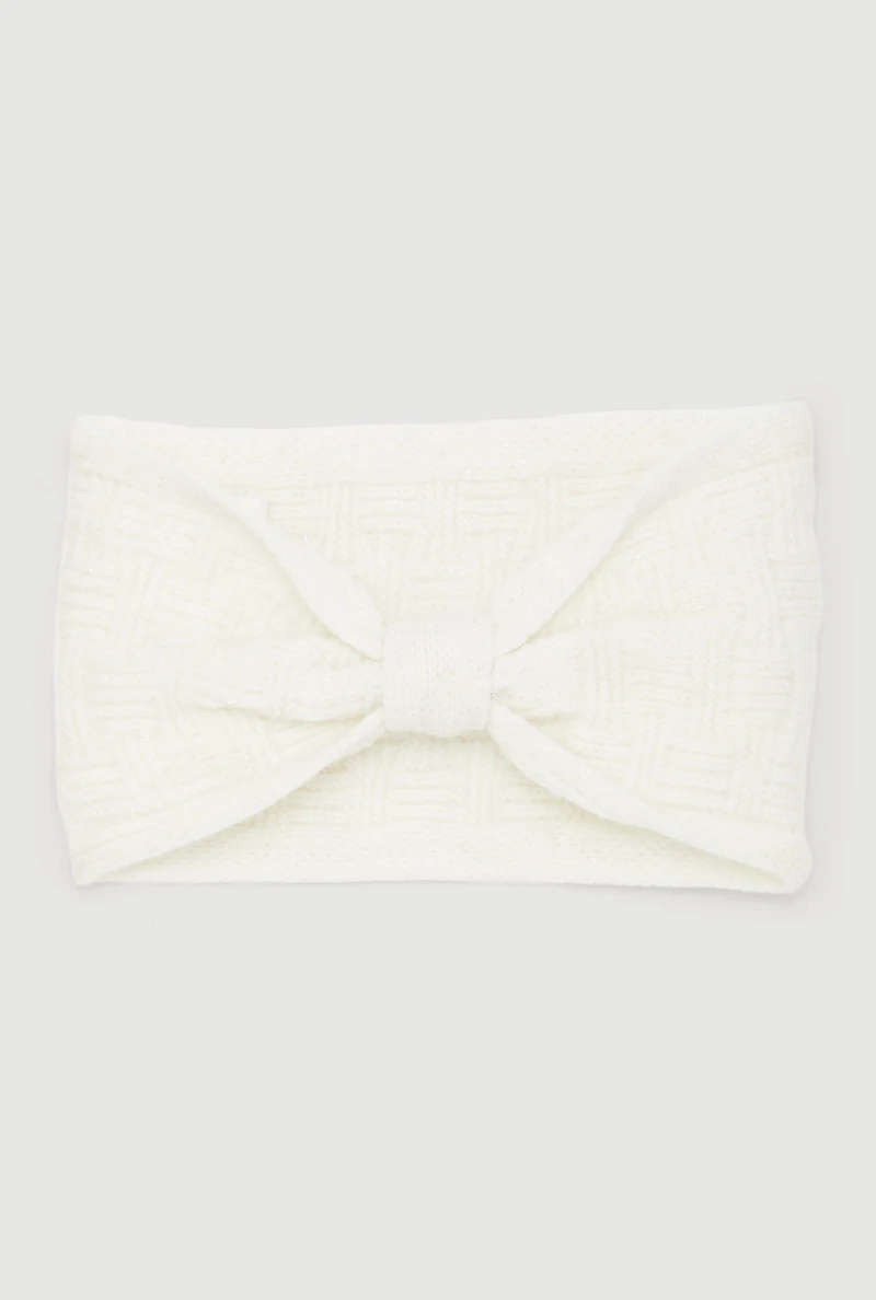 Lurex Knot Front Head Wrap