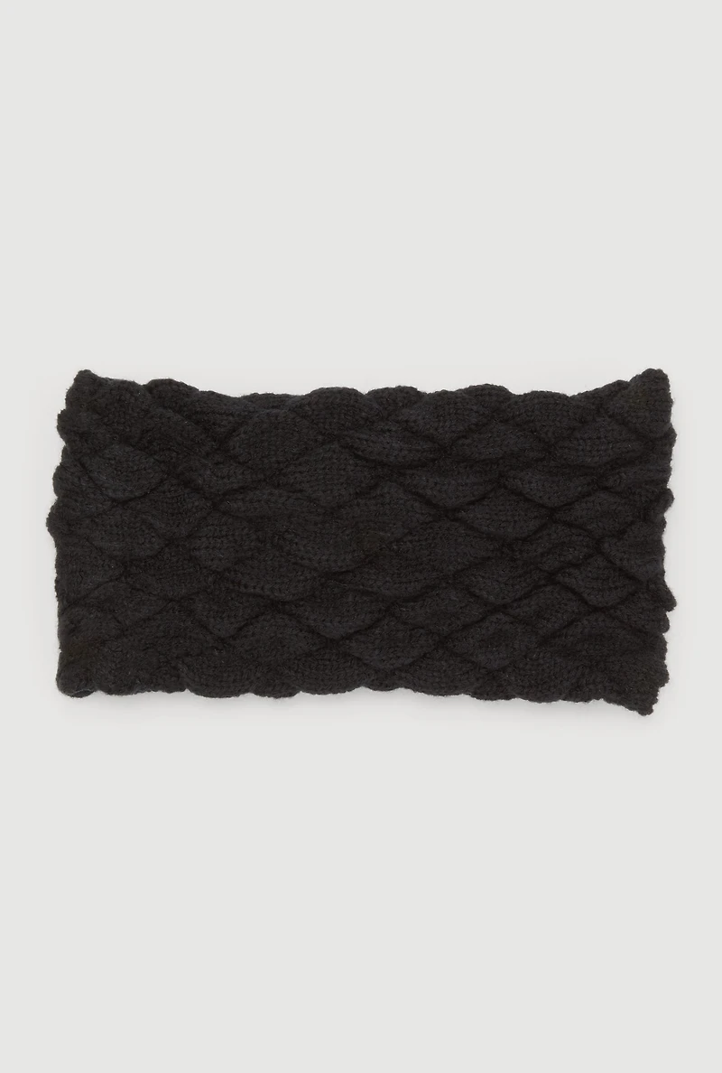 Faux Pearl Twist Front Head Wrap