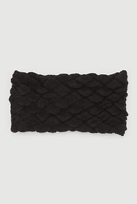 Faux Pearl Twist Front Head Wrap