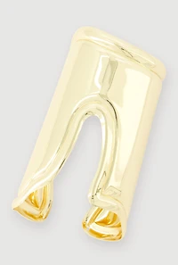 Sculptural Metallic Cuff Bracelet