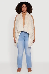 Faux Fur Lined Reversible Shaggy Vest