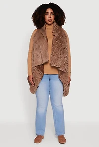 Faux Fur Lined Reversible Shaggy Vest