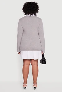 Plus Layered Look Sweater Dress