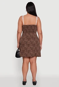 Womens Plus Lace Detail Sleeveless Sheath Dress, Multi,