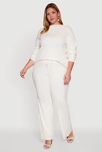 Plus Boat Neck Pullover Sweater