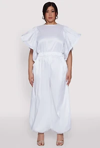 Plus Nylon Parachute Pants