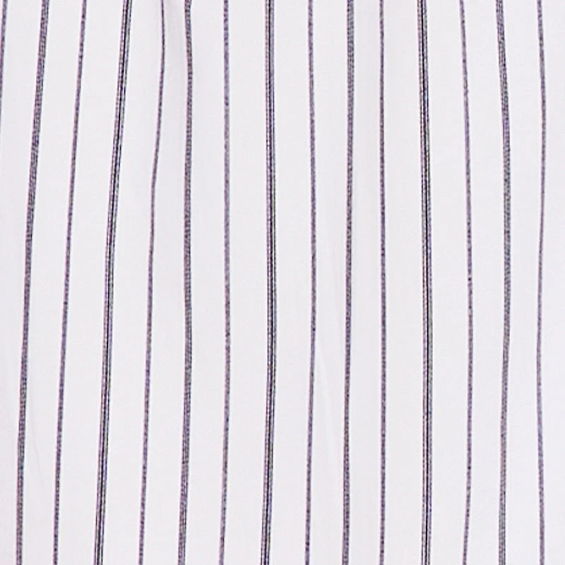 Denim Corset Detail Button Down Long Sleeve Blouse