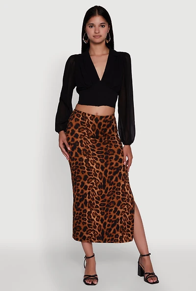 Womens Chiffon Bubble Sleeve Cropped Corset Top,
