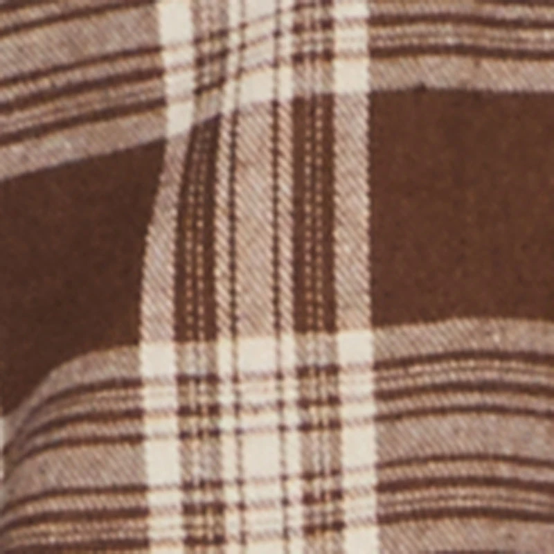 Plaid Flap Pocket Cropped Button Front Shirt