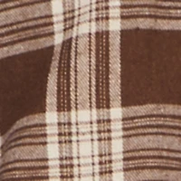 Plaid Flap Pocket Cropped Button Front Shirt