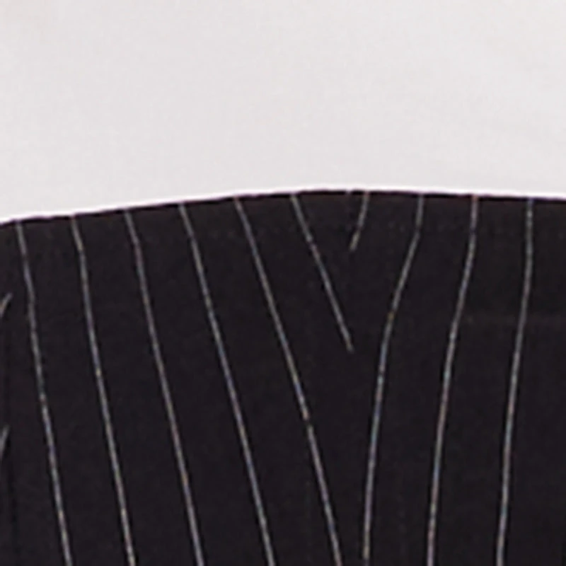 Pinstripe Color Block Button Front Peplum Shirt