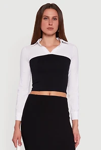 Layered Look Cropped Corset Top