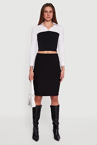 Layered Look Cropped Corset Top