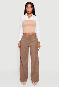Layered Look Cropped Corset Top