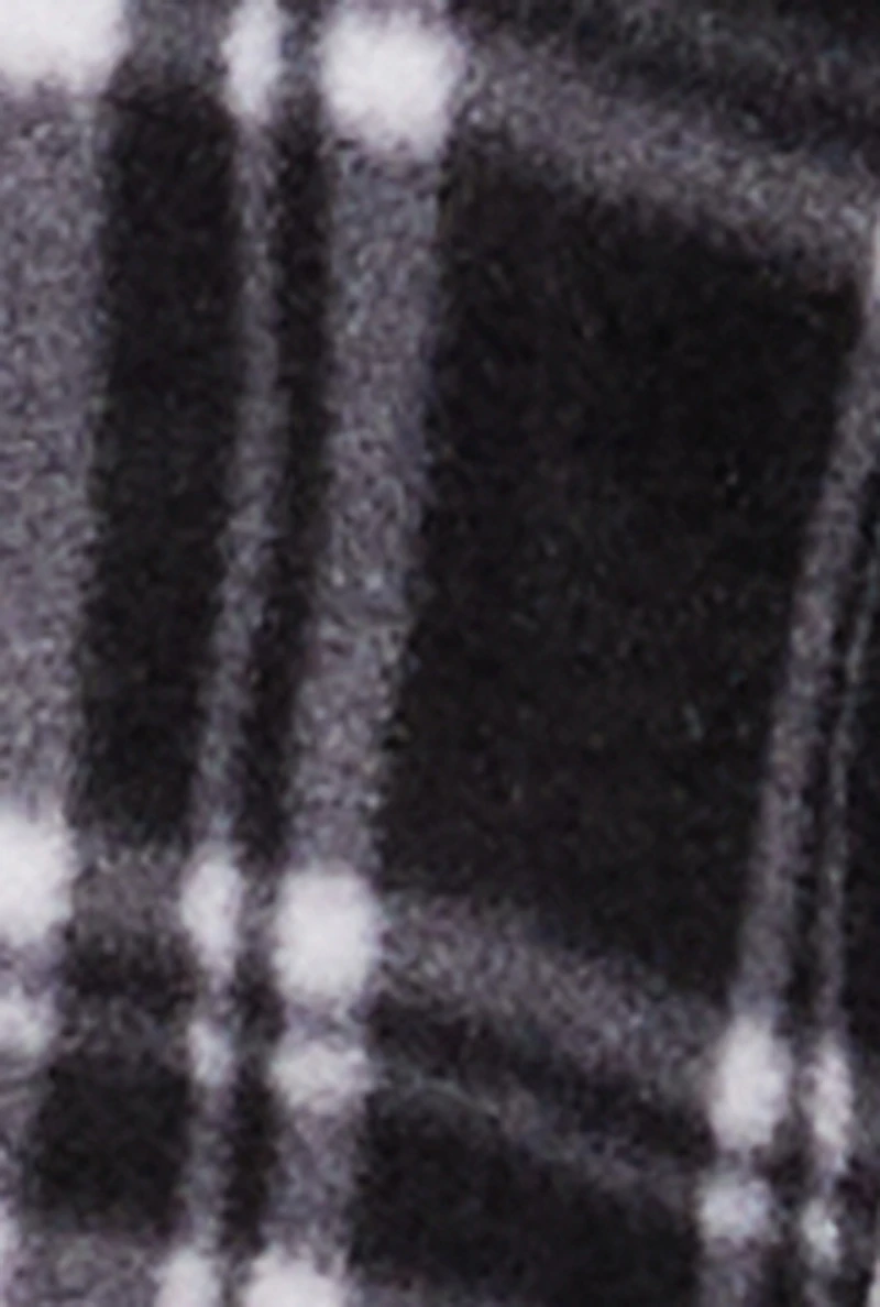 Fleece Plaid Button Front Shacket