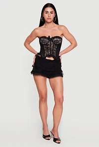 Leopard Print Lace Corset Top
