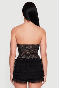 Leopard Print Lace Corset Top