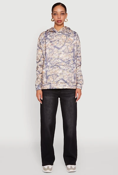 Fleece Forest Camo Pullover Hoodie