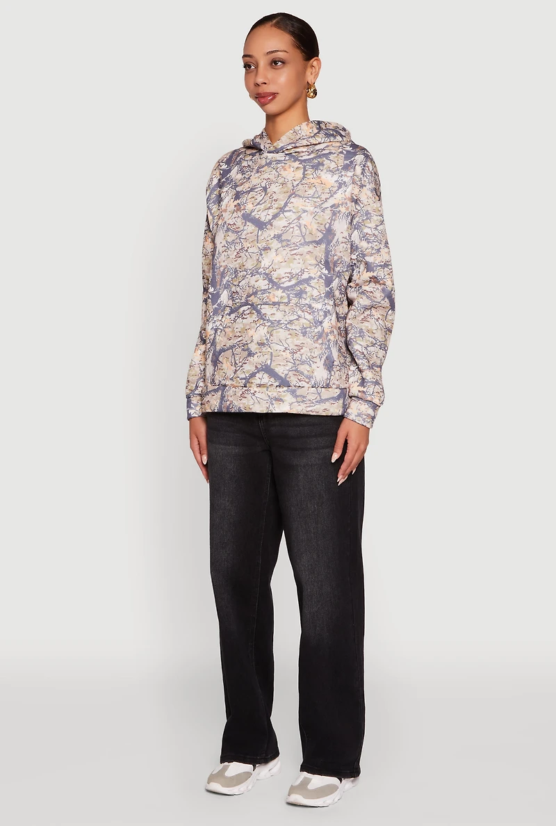 Fleece Forest Camo Pullover Hoodie