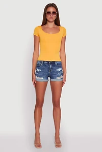 Womens Daisy Classic Fit Scoop Neck Short Sleeve T-Shirt, Orange, Size XL